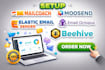 setup mailcoach moosend eleastic email sender email octopus beehive website
