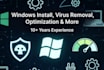 remote PC laptop repair and desktop troubleshooter, windows installation