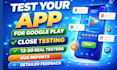 provide 12 or 20 real testers for google play closed testing mobile app testing