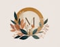 design feminine hand drawn, botanical boho logo