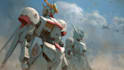 create retro mecha or scifi gundam art