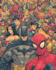create epic superhero comic art with dynamic action scenes