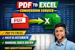 convert PDF to excel accurately and professionally