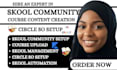 setup monetized skool community course creation circle so skool automation