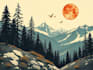 create artistic linocut illustration with fast delivery