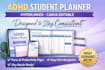 design adhd student digital planner hyperlinked canva template