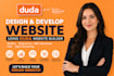 design and develop a modern website using duda website builder
