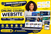 do online course website, course upload on kajabi, samcart or podia, thinkific