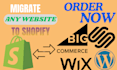 do website migration wordpress to shopify woo commerce migration in germany