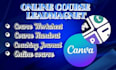 design online course workbook, coaching worksheets and PDF guides