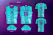 jersey mockup design and pattern layout for sublimation