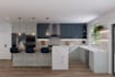 design kitchen interior and bathroom 3d rendering