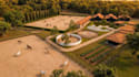 render conceptual masterplan,beach resort,sport field design, recreational space