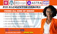 fix wordpress issues woocommerce bug wordpress errors elementor bug