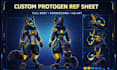 design your protogen furry oc reference sheet