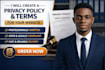 create a privacy policy and terms for your website
