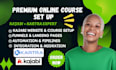 setup thinkific online course teachable course setup podia online course website