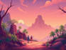 do stylized environment illustration background art