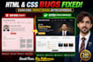 fix HTML CSS bugs and responsive issues