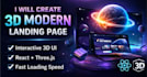 create modern 3d website using react three js landing page portfolio ecommerce