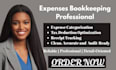 do expense categorize bookkeeping, tax deduction optimization and track receipt