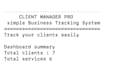 build a simple client management system using python