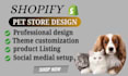 design and create a shopify pet store for dropshipping