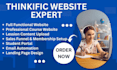 build thinkific online course website, upload course content thinkific expert