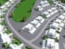 develop golf course community,holiday homes,property villa,aerial view rendering
