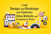 design and  redesign and optimize odoo website and ecommerce store