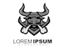 make modern bull head mascot logo with unique concepts