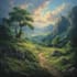 draw a natural landscape and background illustration