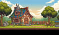create pixel art background pixel art scene pixel art game animated environment