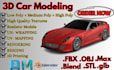 create realistic 3d car modeling rendering and game ready vehicle design