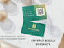 design a professional luxuary busniness card with a qr code