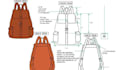 design any bags handbag tote bag wallet technical drawing flat sketch techpack
