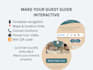 design an interactive airbnb or vacation rental welcome book in canva