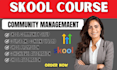 do skool community setup, skool online course community manager circle so kajabi