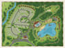 design custom vector map rv park map, campground layout resort map, property map