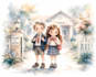 illustrate children story book illustration, children story, book cover