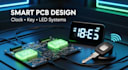 design pcb for smart clock, key system and led lighting