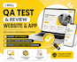qa test and review website and app with UI UX and functionality testing