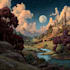 create fantasy landscape illustrations
