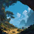 create stylized environment concept art, fantasy background