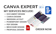 design and format professional documents in canva, indesign or powerpoint