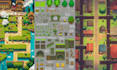 pixel art pixel character, animation pixel sprite sheet pixel ui pixel tileset