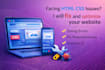 fix HTML CSS bugs and responsive issues fast