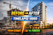 cinematic construction time lapse real estate progress project completion video