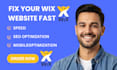 fix wix website issues, speed optimization, SEO and mobile responsiveness