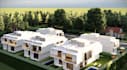 visualize modern townhouse design, residential complex, real estate property,dwg